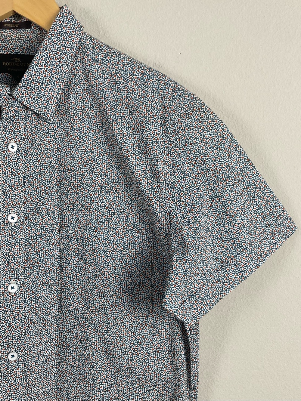 Rodd & Gunn Sports Fit Micro Pattern Short Sleeve Button Front Shirt - Picture 10 of 15